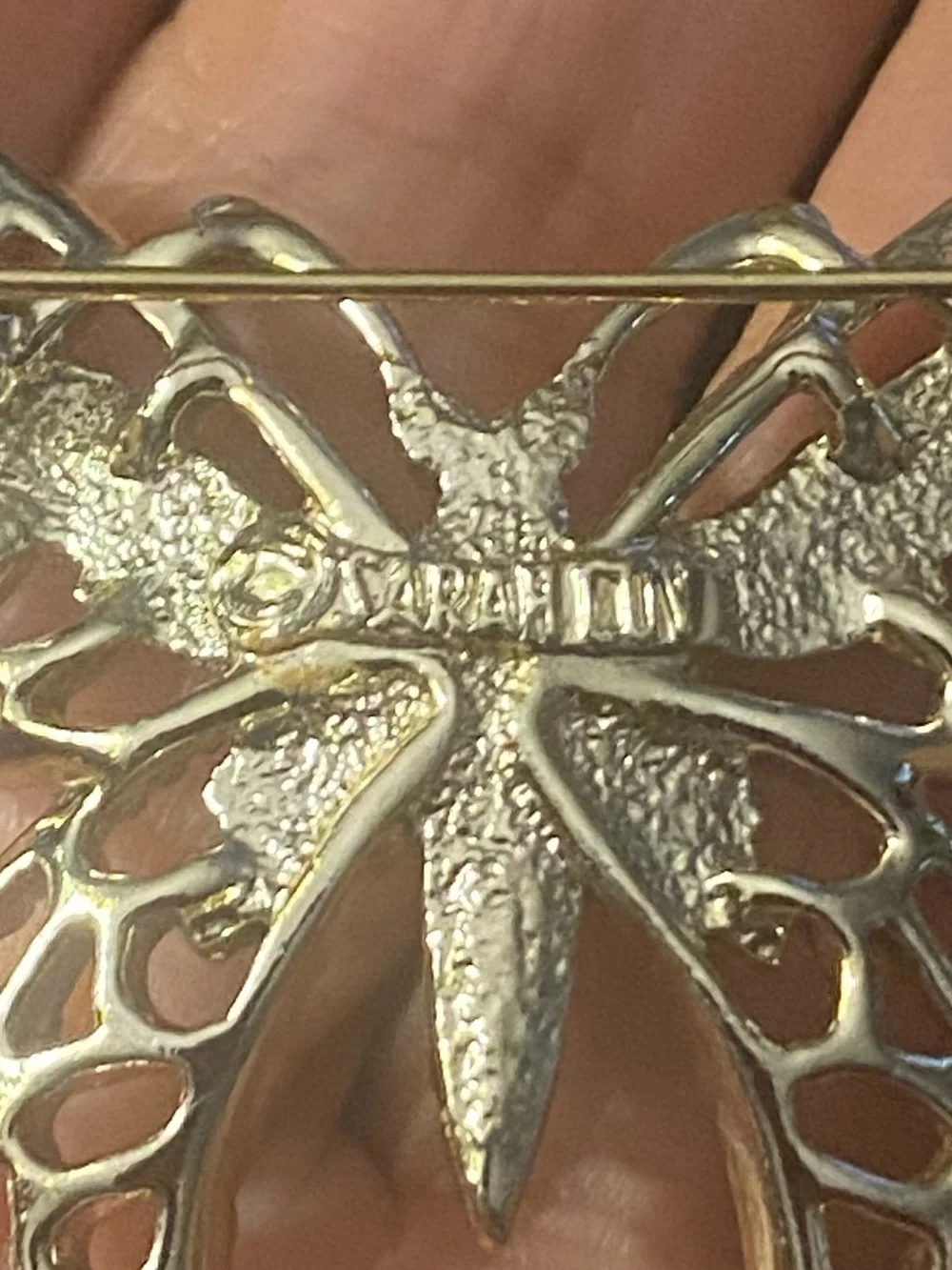 Lot of 2 Vintage Butterfly Brooch Gold Tone Torino & Silver Tone Sarah Coventry